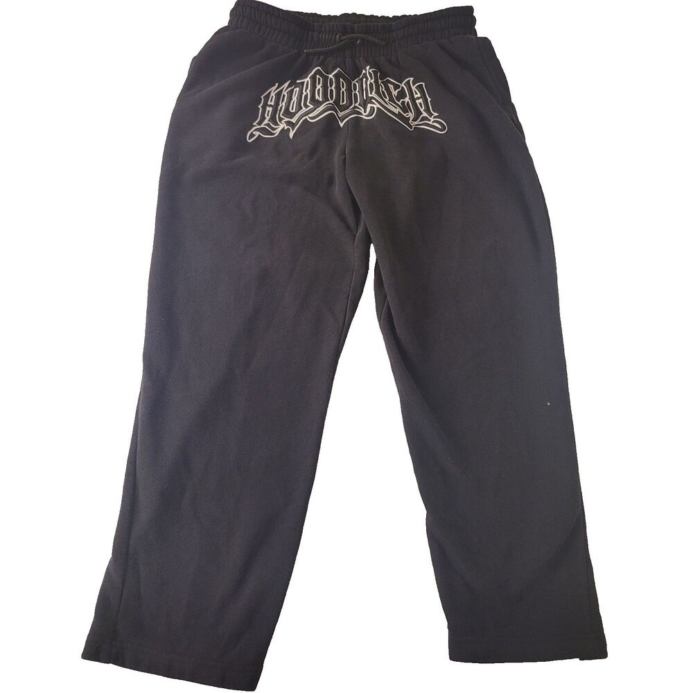 Hoodrich Men’s XL Jogger Sweatpants Black Graphic Logo Streetwear
